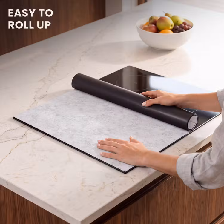 Induction hob protector - Gray - Terrazzo effect - Concrete — 6