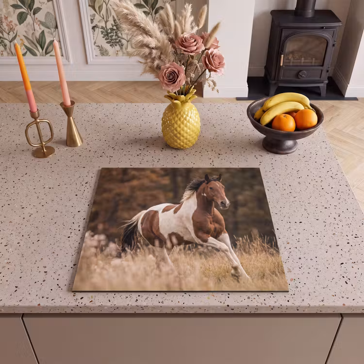 Induction hob cover - Horse - Brown - Grass — 3