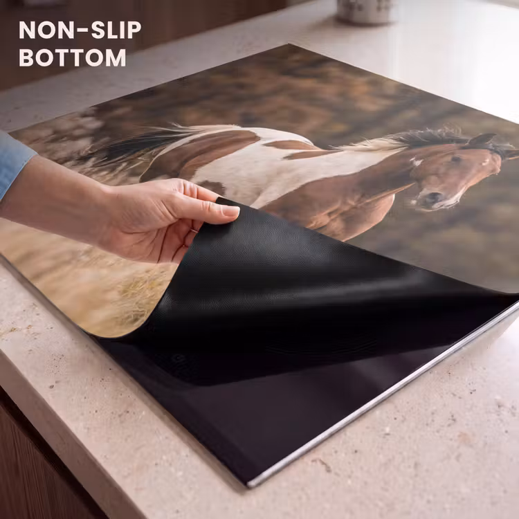 Induction hob cover - Horse - Brown - Grass — 5