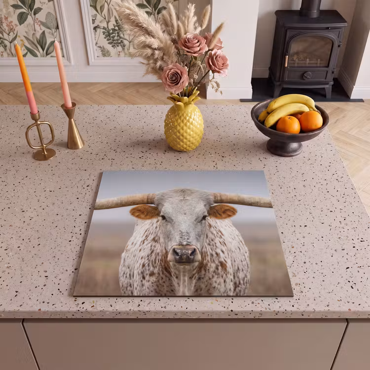 Induction hob cover - Longhorn - Grass Field - Animal — 3
