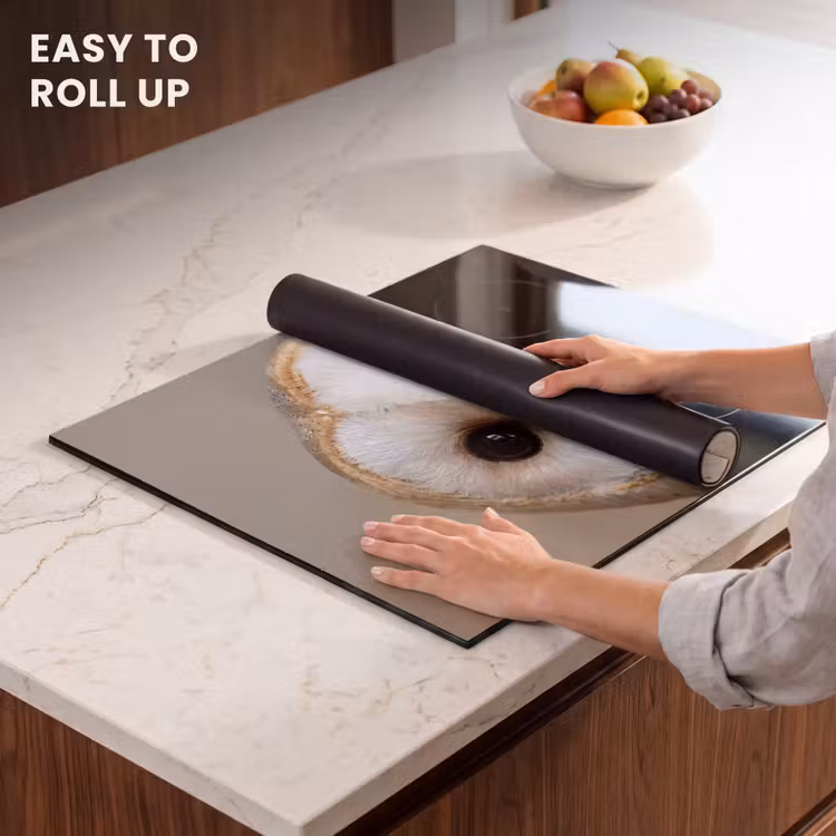 Induction hob cover - Owl - Brown - White — 6
