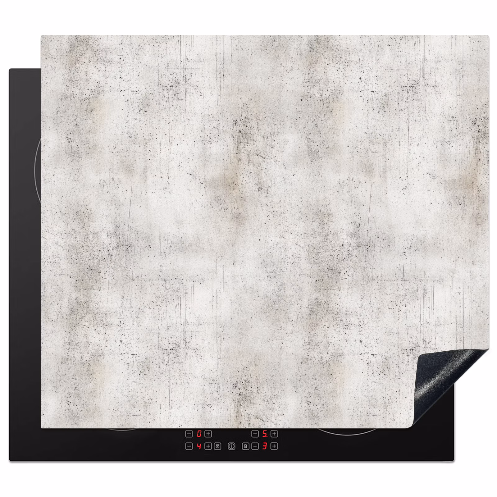 Induction hob protector - Gray - Concrete - Weathered — 1