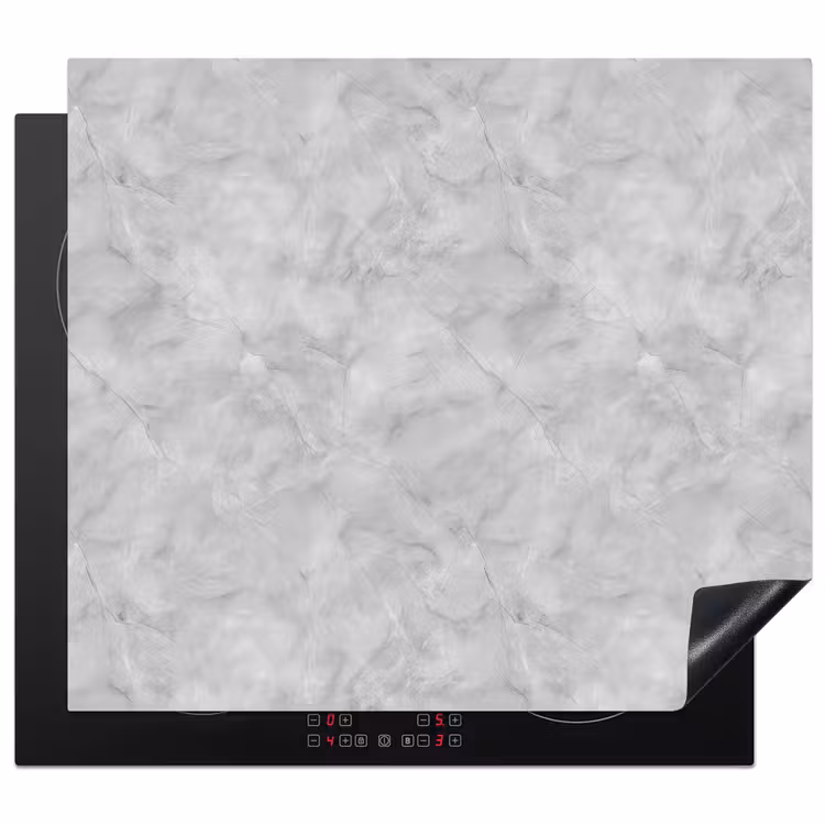 Induction hob protector - Gray - Marble - Matte — 1