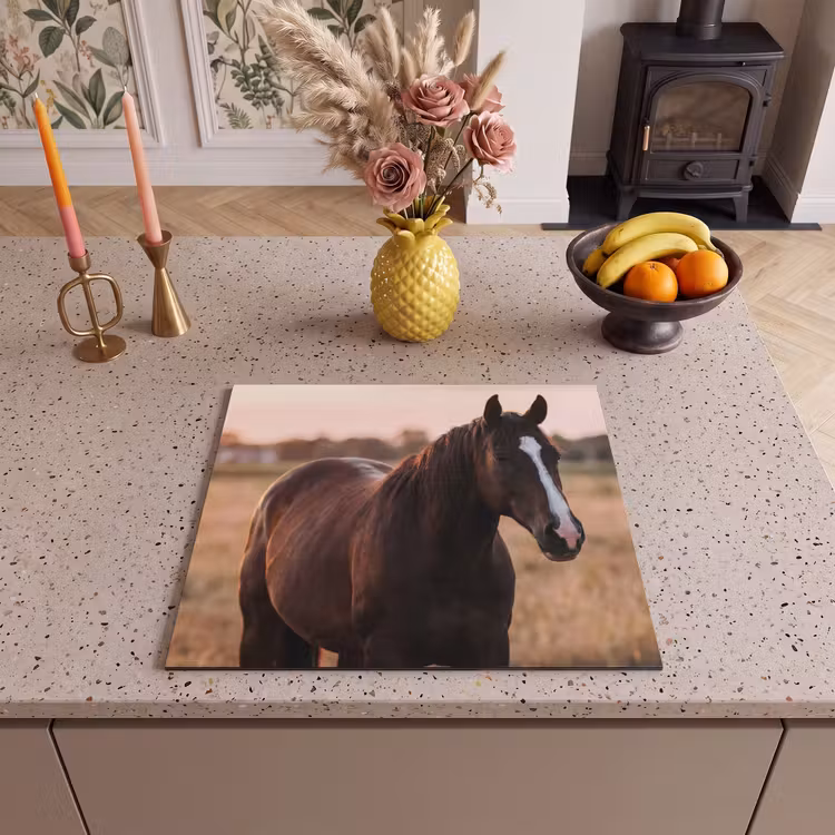 Induction hob cover - Horse - Sunset - Brown — 3