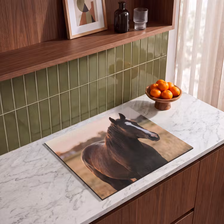Induction hob cover - Horse - Sunset - Brown — 4