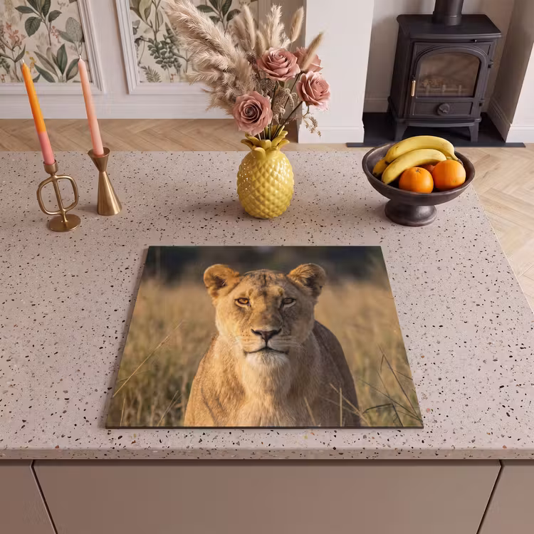 Induction hob cover - Lioness - Grass - Yellow — 3