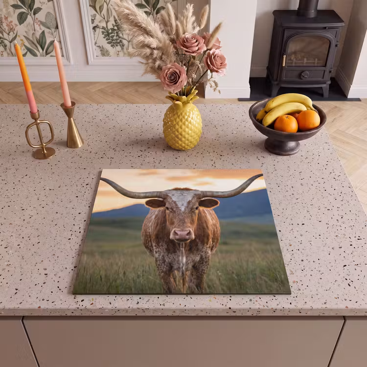 Induction hob cover - Longhorn - Landscape - Sunset — 3