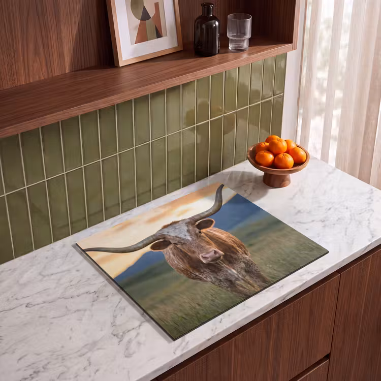 Induction hob cover - Longhorn - Landscape - Sunset — 4