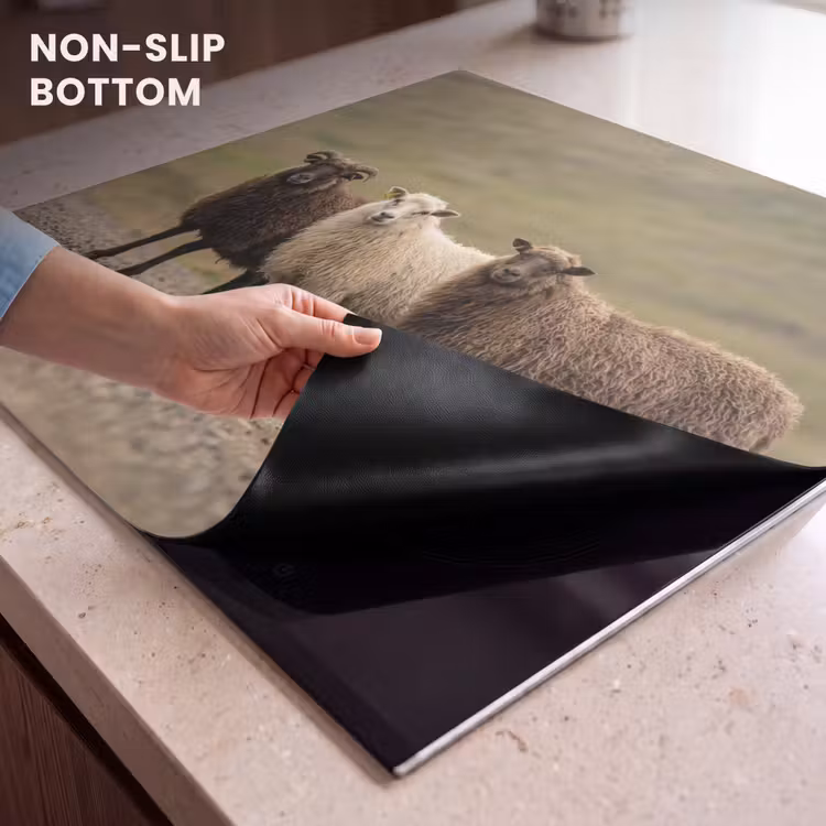 Induction hob cover - Sheep - Brown - White - Gravel Path — 5