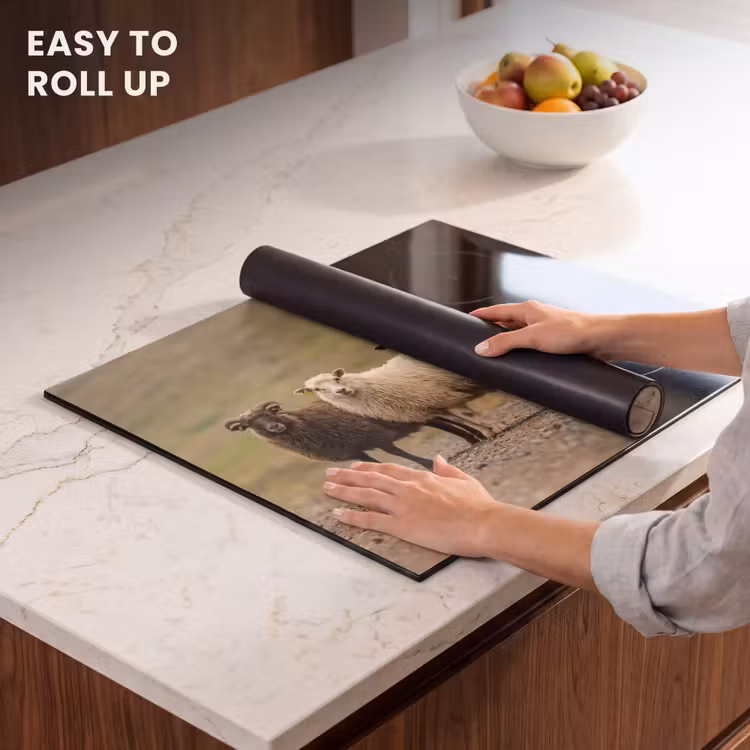 Induction hob cover - Sheep - Brown - White - Gravel Path — 6