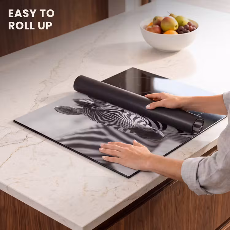 Induction hob cover - Zebras - Black - White — 6