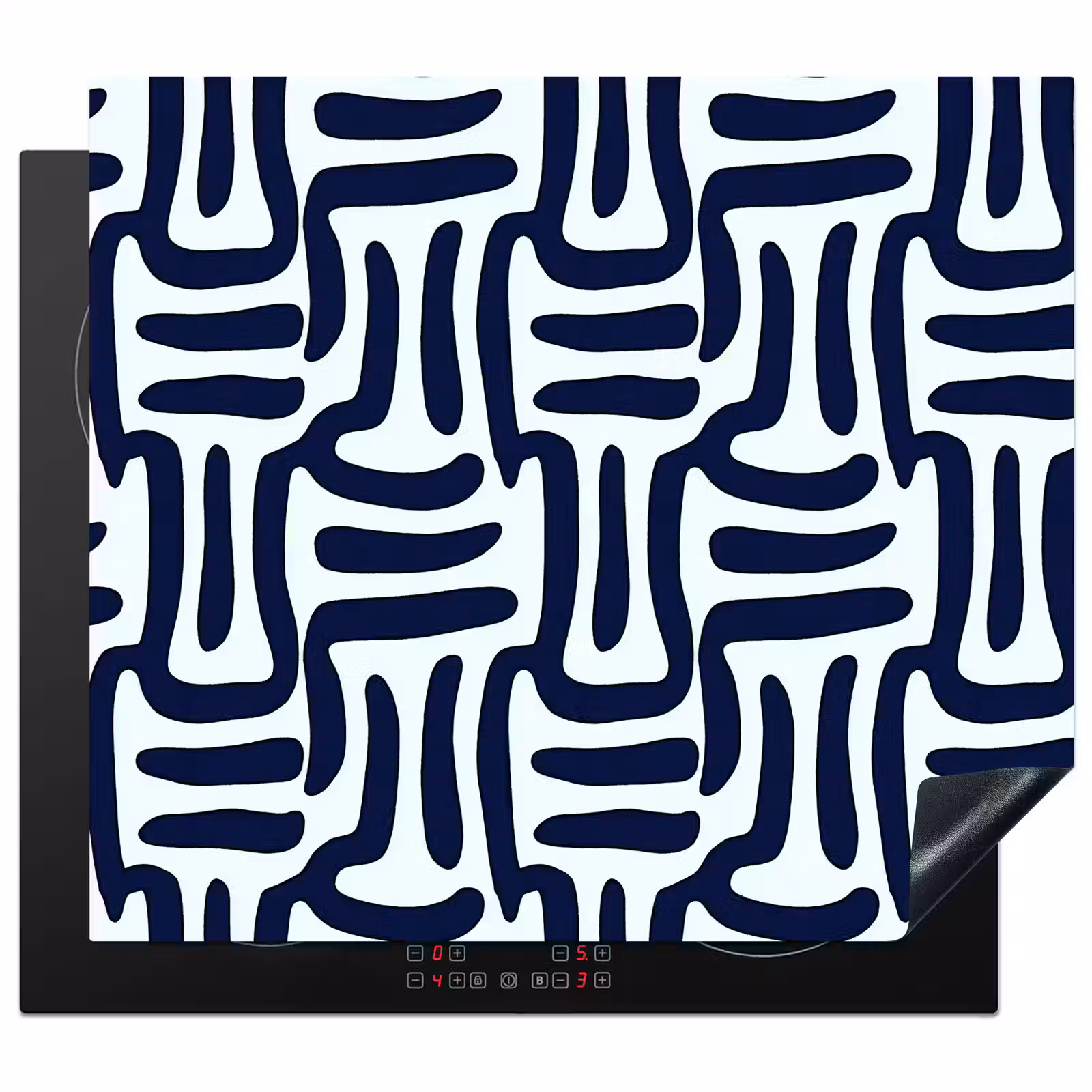 Induction hob protector - Abstract - Modern - Blue — 1
