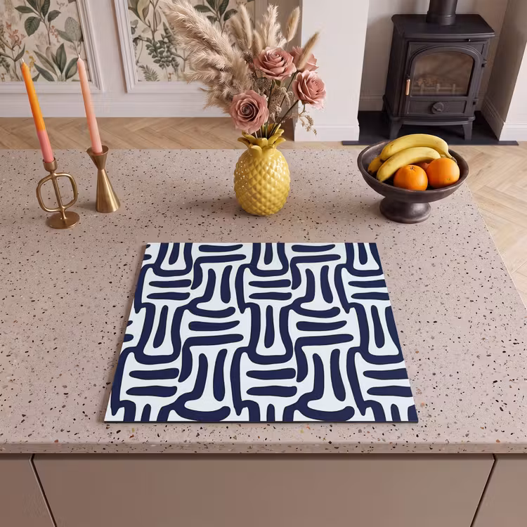 Induction hob protector - Abstract - Modern - Blue — 3