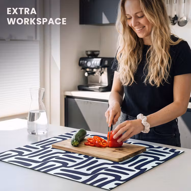 Induction hob protector - Abstract - Modern - Blue — 7