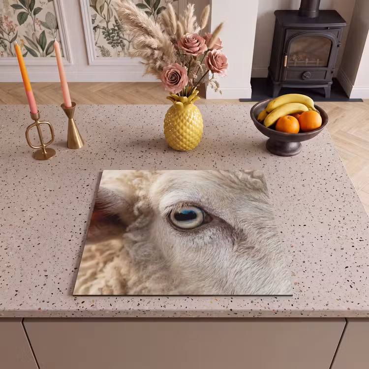 Induction hob cover - Sheep - Eye - White — 3