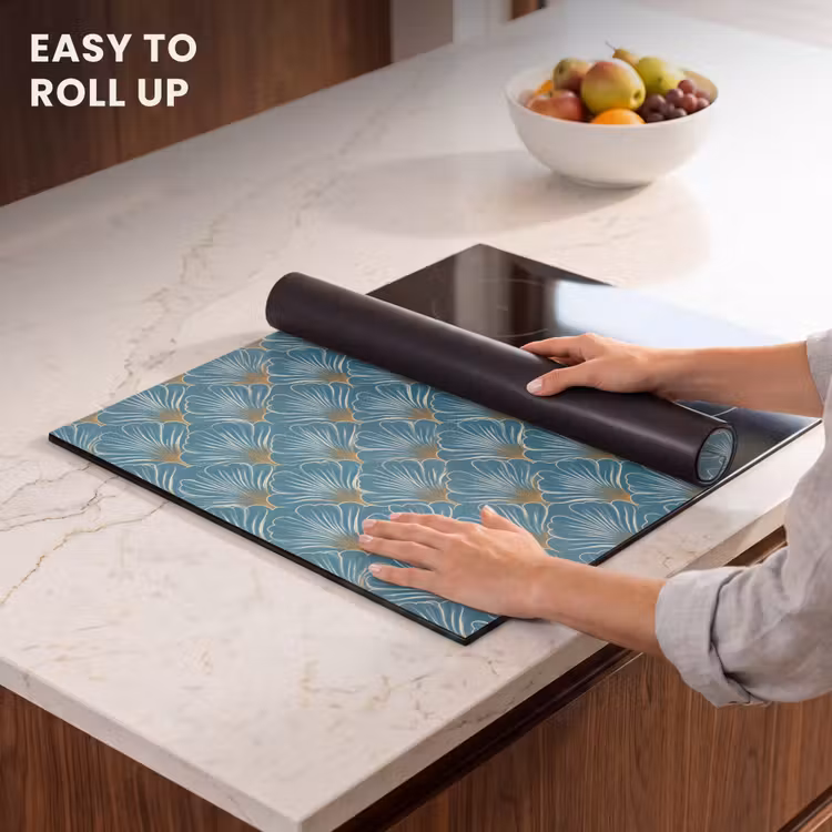 Induction hob protector - Symmetrical - Pattern - Blue — 6