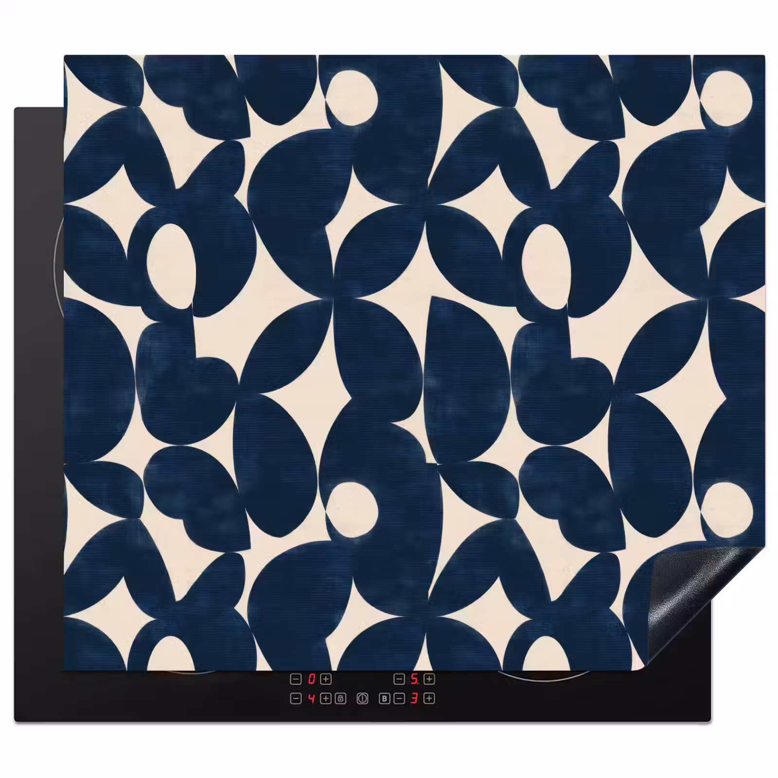 Induction hob protector - Modern - Geometric - Blue — 1