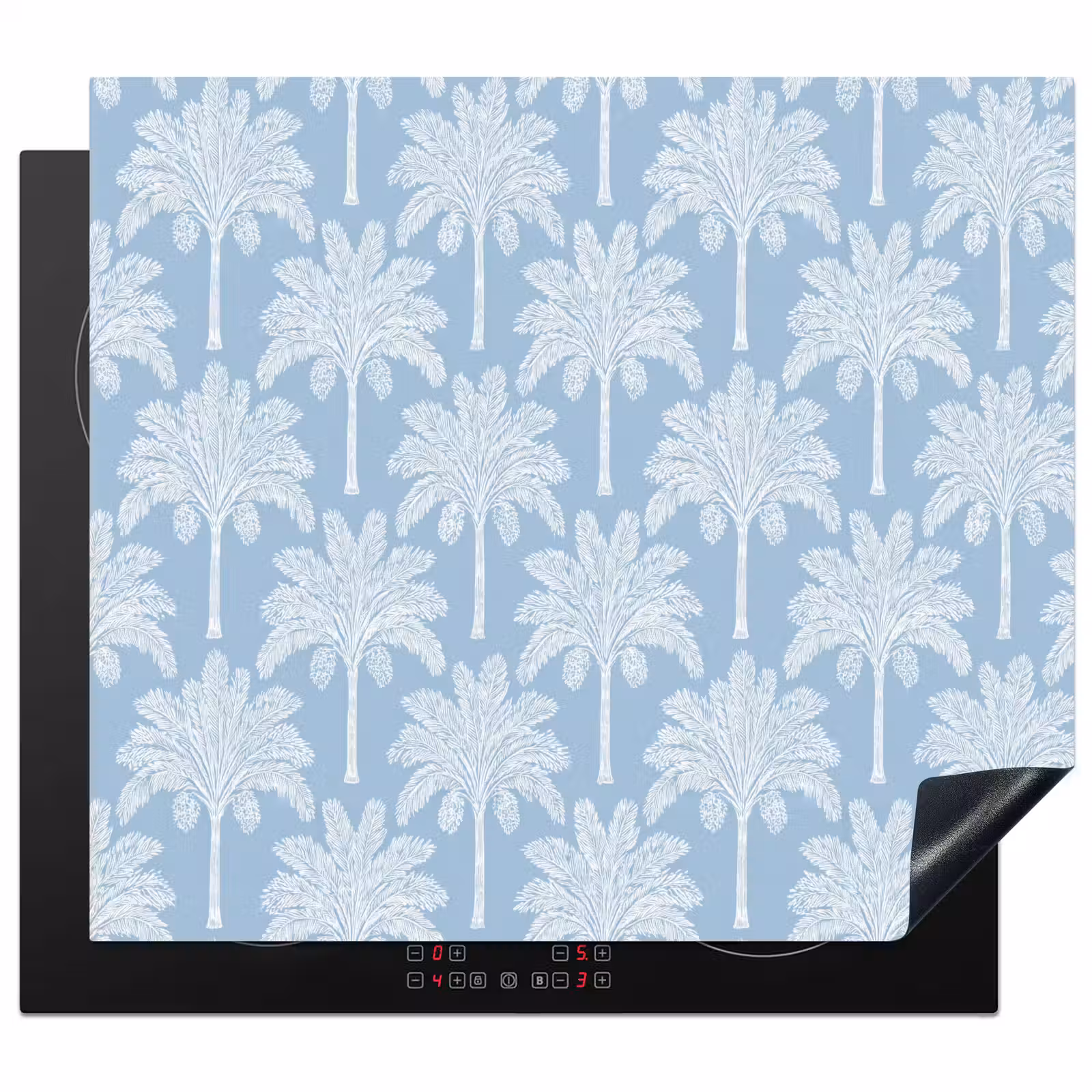 Induction hob protector - Palm Tree - Modern - Blue — 1