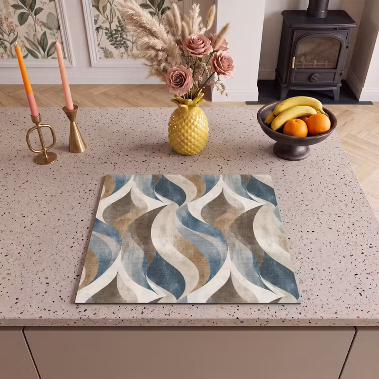 Induction hob protector - Abstract - Waves - Colorful — 3