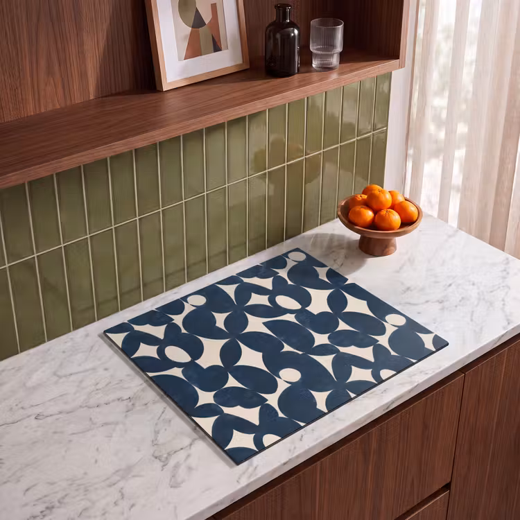 Induction hob protector - Modern - Geometric - Blue — 4