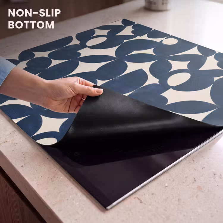 Induction hob protector - Modern - Geometric - Blue — 5