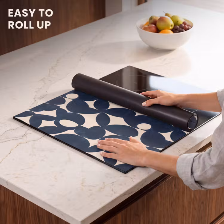 Induction hob protector - Modern - Geometric - Blue — 6