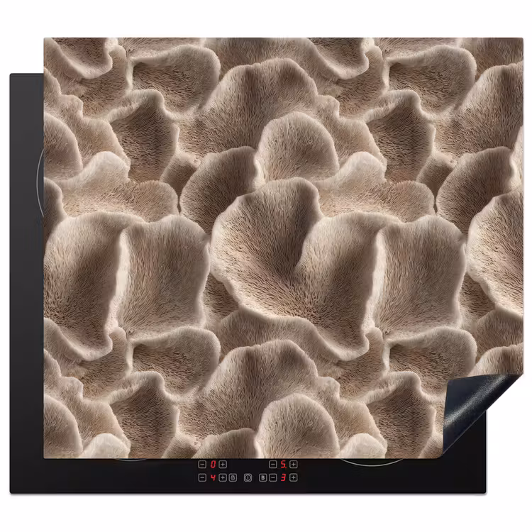 Induction hob protector - Fan shape - Beige - Fiber texture — 1