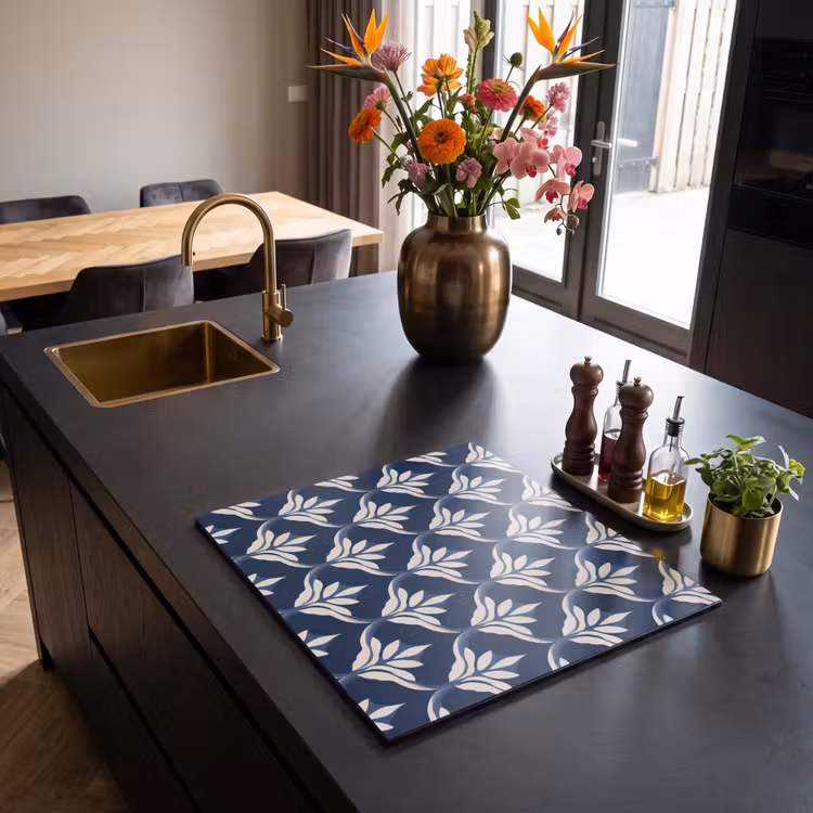 Induction hob protector - Modern - Design - Blue — 2