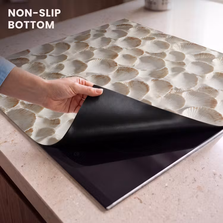 Induction hob protector - Shells - Fan Shape - White — 5