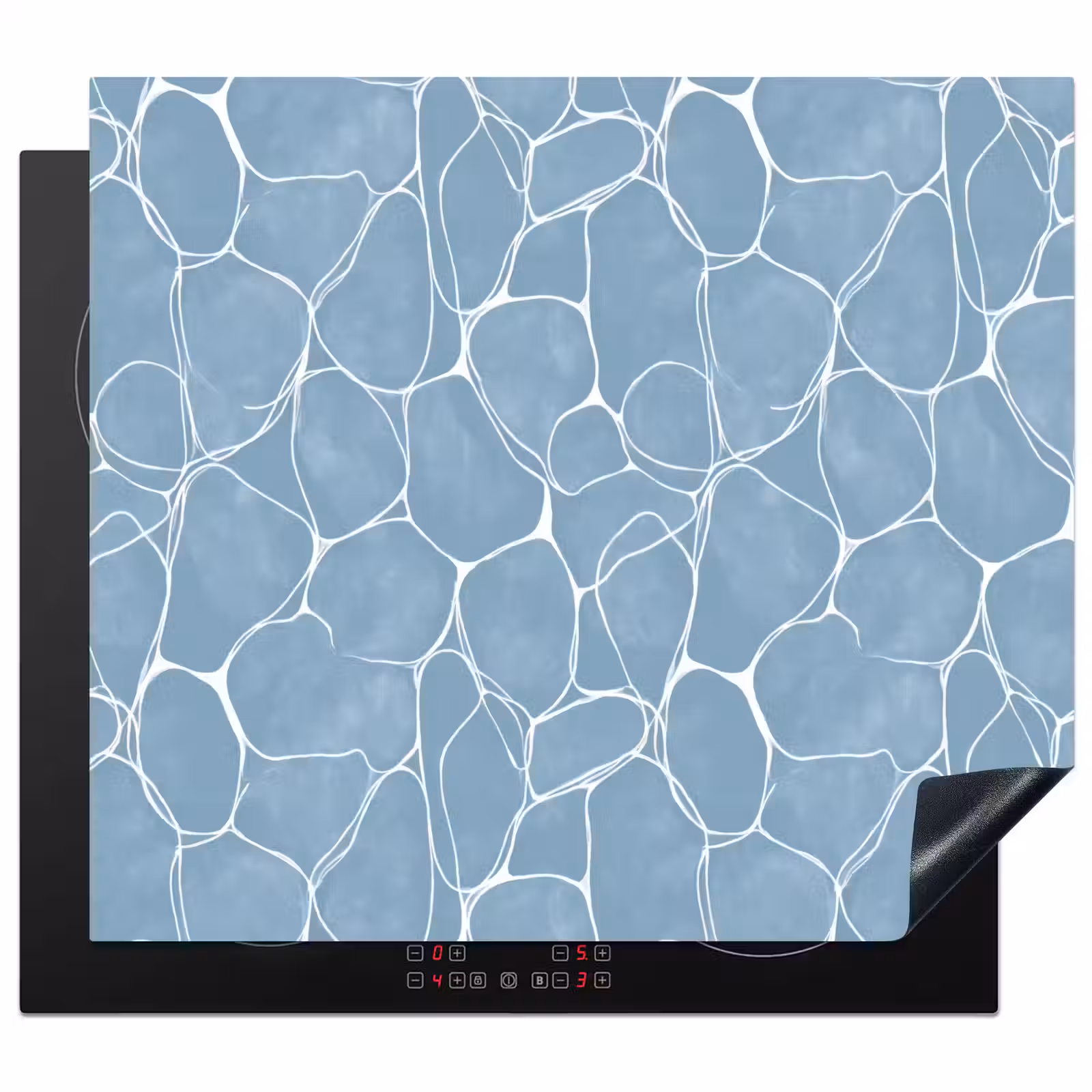 Induction hob protector - Organic - Pattern - Blue — 1