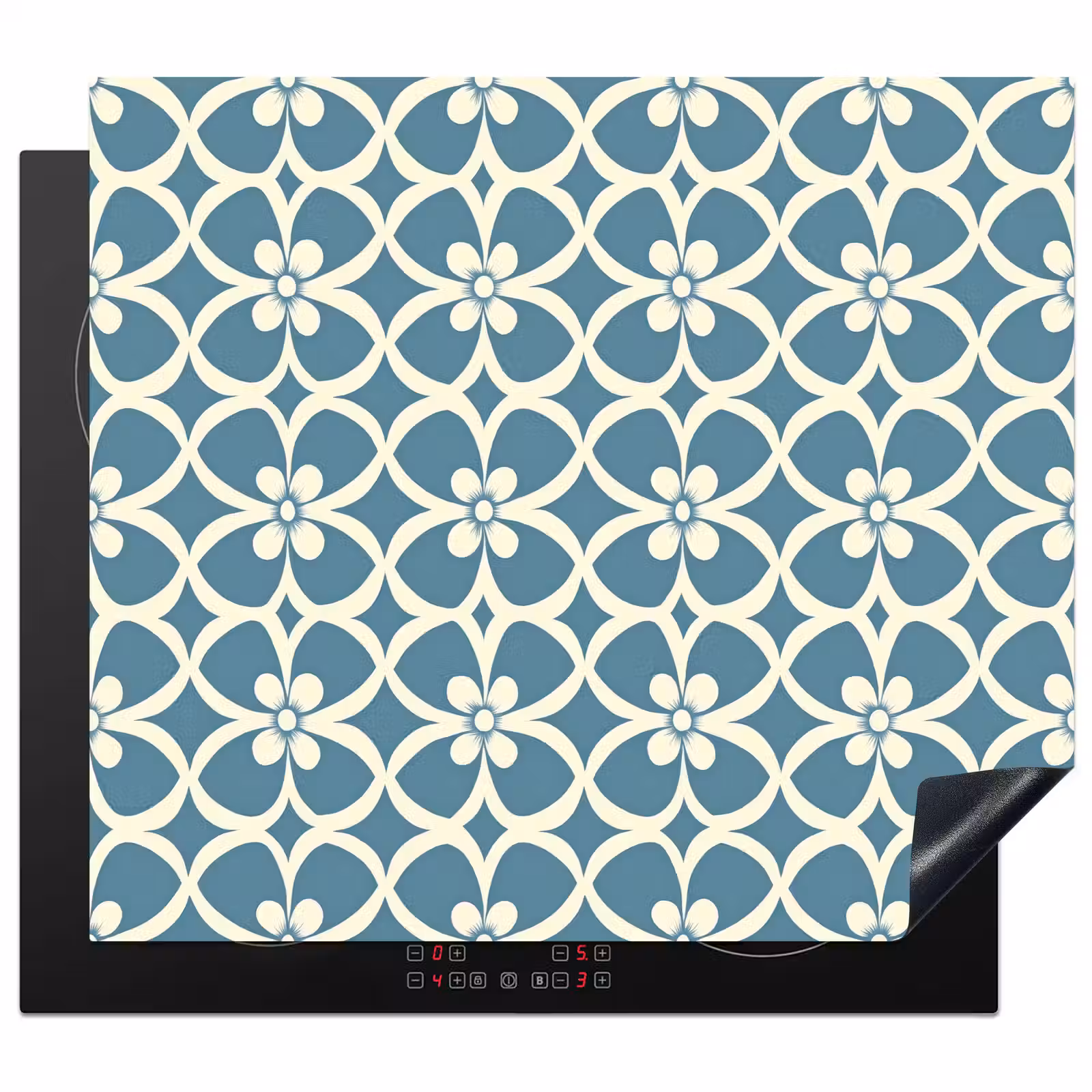 Induction hob protector - Pattern - Symmetrical - Blue — 1
