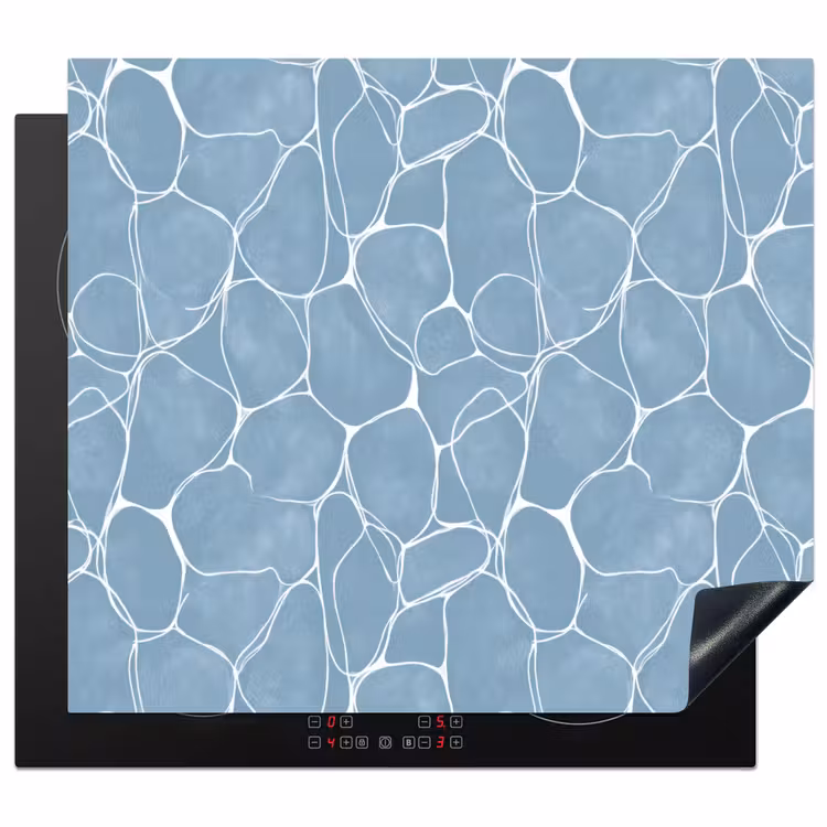 Induction hob protector - Organic - Pattern - Blue — 1