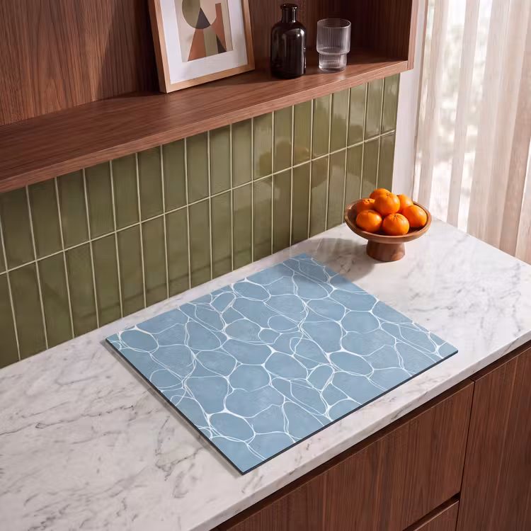 Induction hob protector - Organic - Pattern - Blue — 4