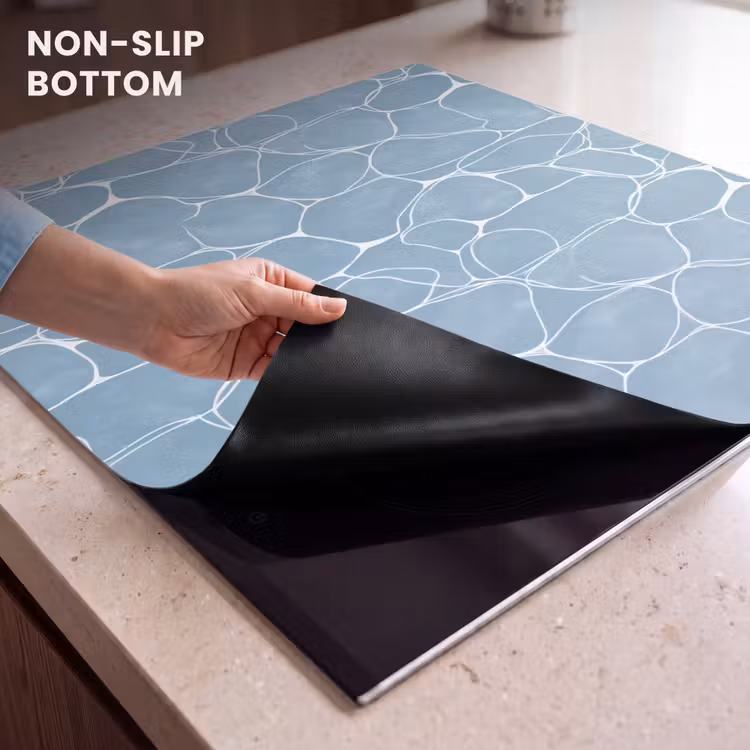Induction hob protector - Organic - Pattern - Blue — 5