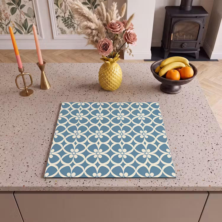 Induction hob protector - Pattern - Symmetrical - Blue — 3