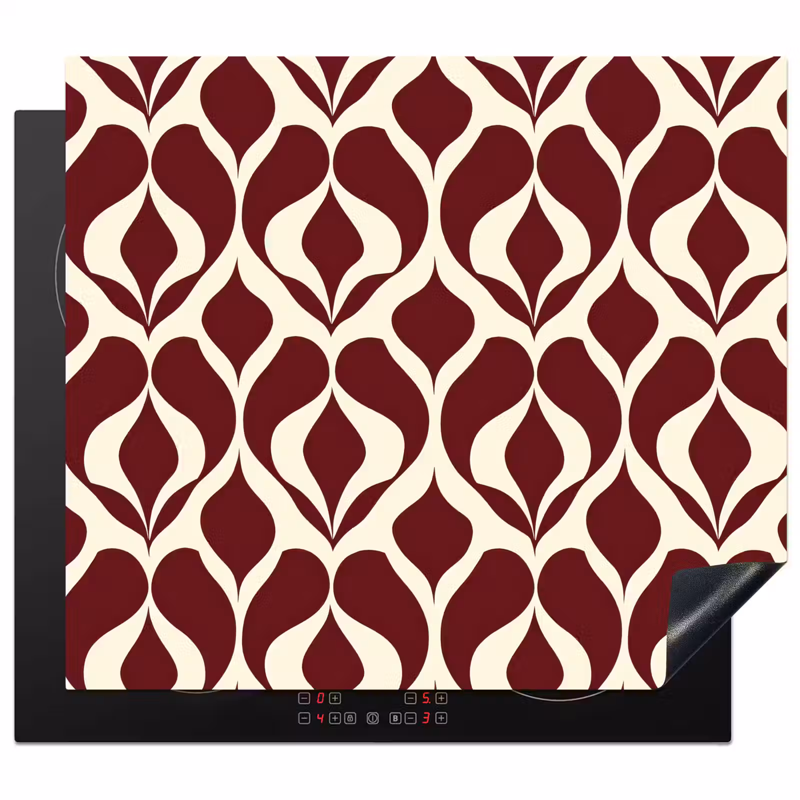 Induction hob protector - Red - Drop pattern - Graphic — 1