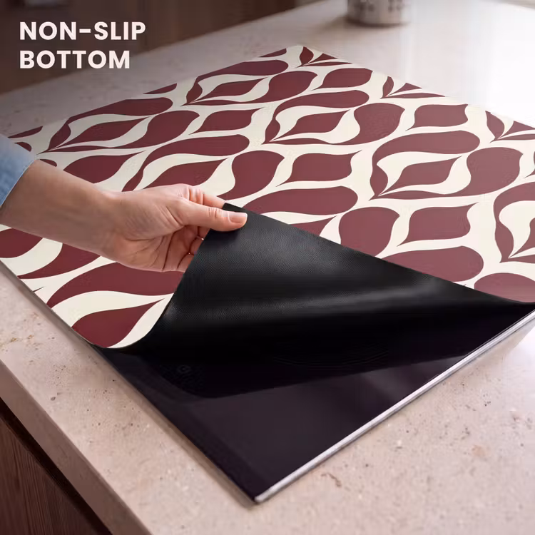 Induction hob protector - Red - Drop pattern - Graphic — 5