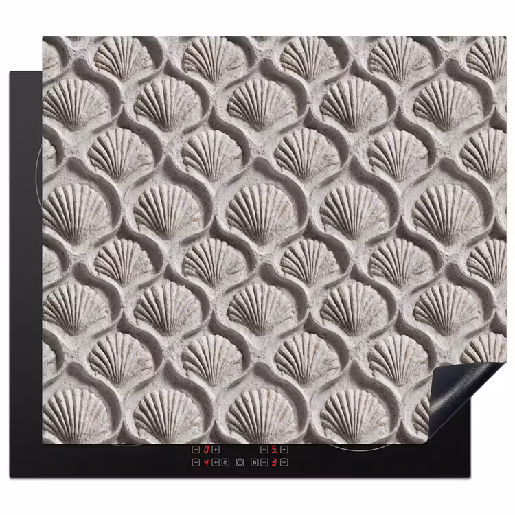 Induction hob protector - Sand - Shell Shape - Gray — 1