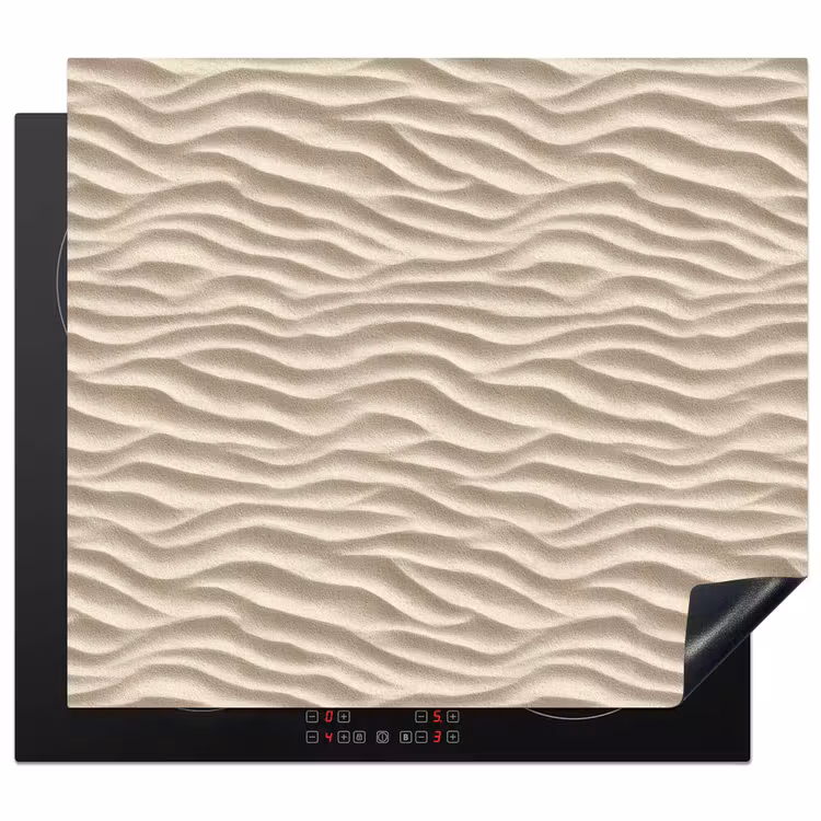 Induction hob protector - Sand - Waves - Beige — 1