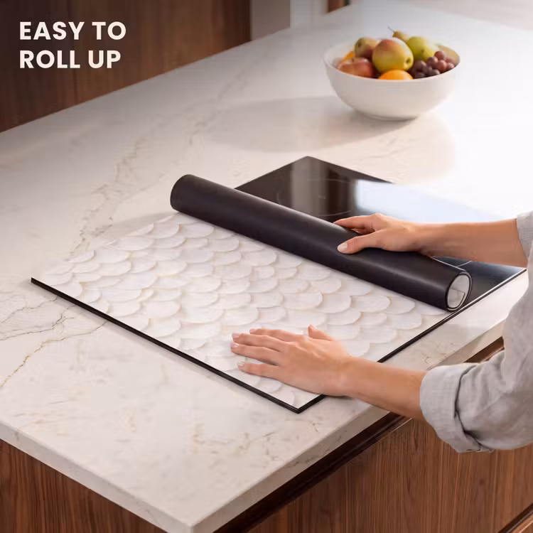 Induction hob protector - Scales - White - Elegant — 6