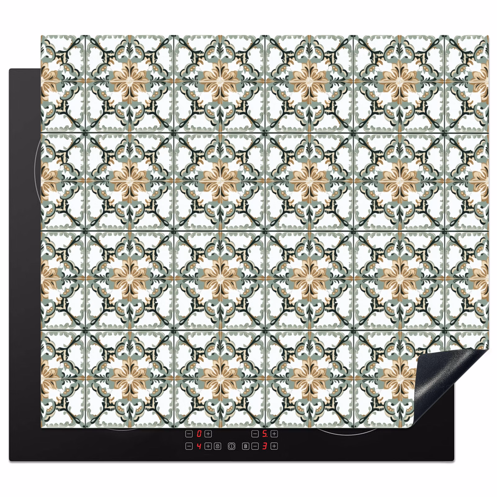 Induction hob protector - Floral - Weathered - Colorful — 1