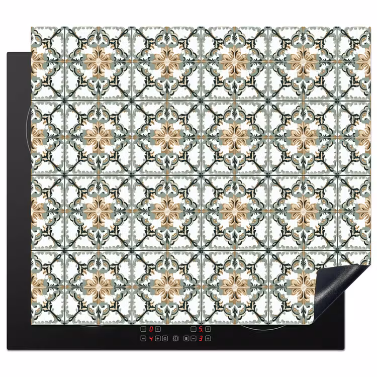 Induction hob protector - Floral - Weathered - Colorful — 1