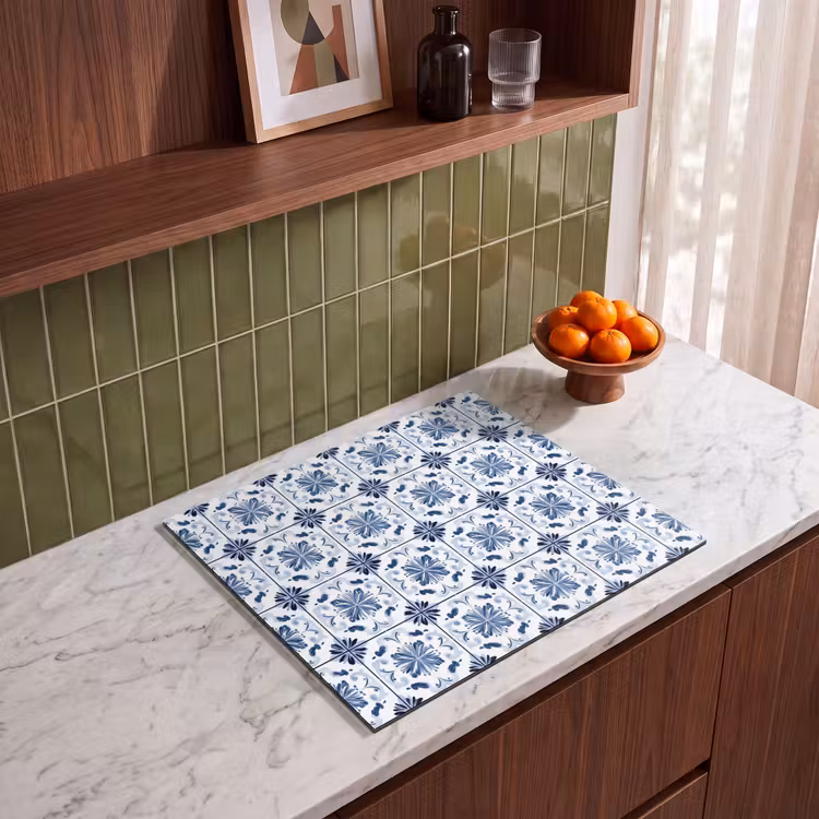 Induction hob protector - Pattern - Tile - Blue — 4