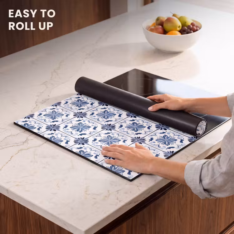 Induction hob protector - Pattern - Tile - Blue — 6
