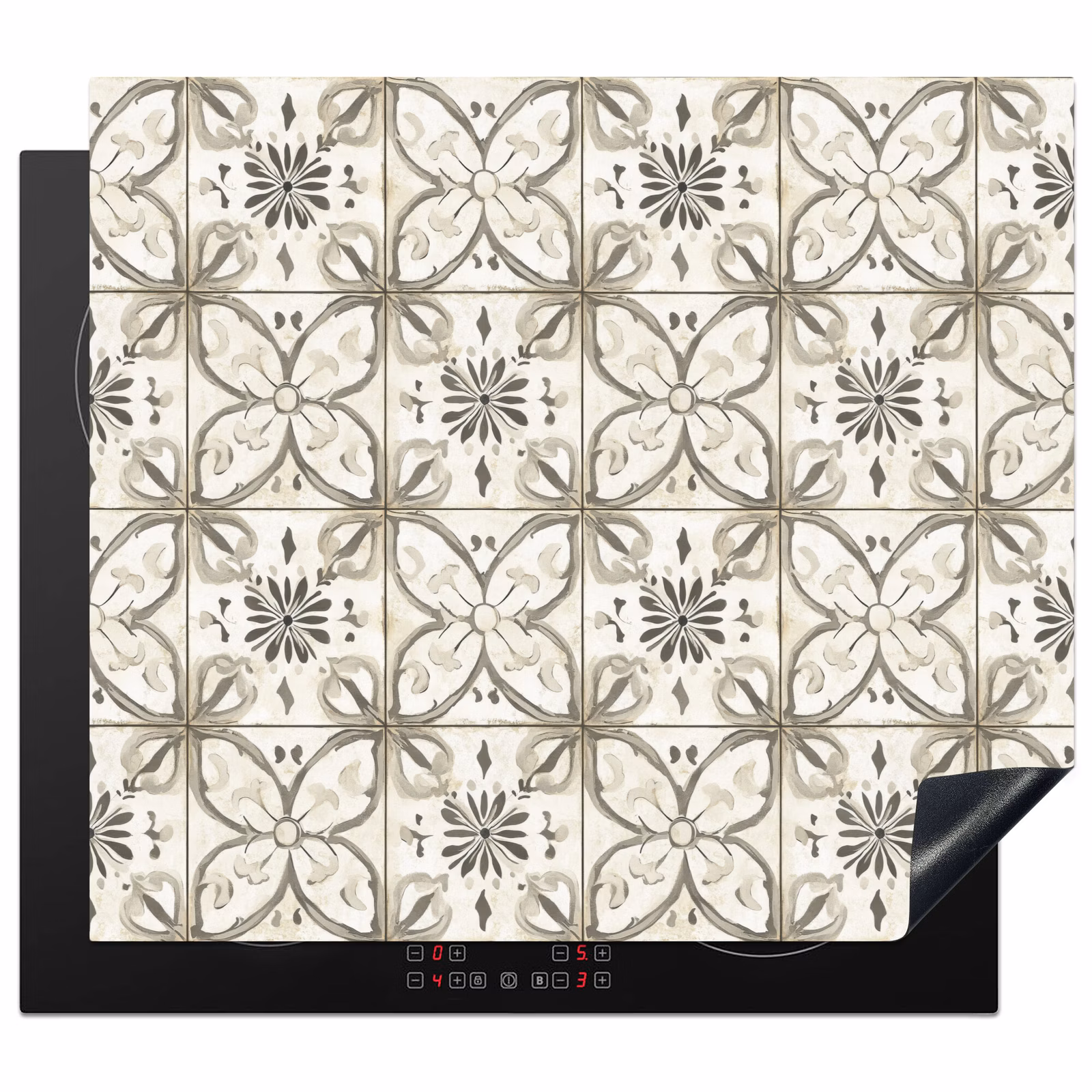 Induction hob protector - Antique - Tile - Beige — 1