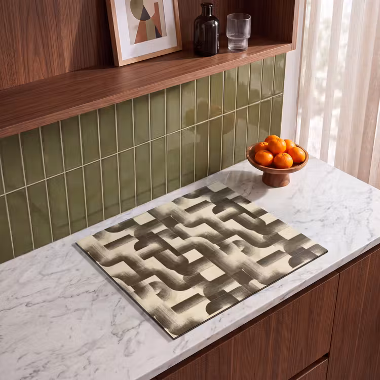 Induction hob protector - Abstract - Retro - Black — 4