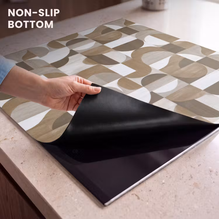 Induction hob protector - Abstract - Retro - Brown — 5