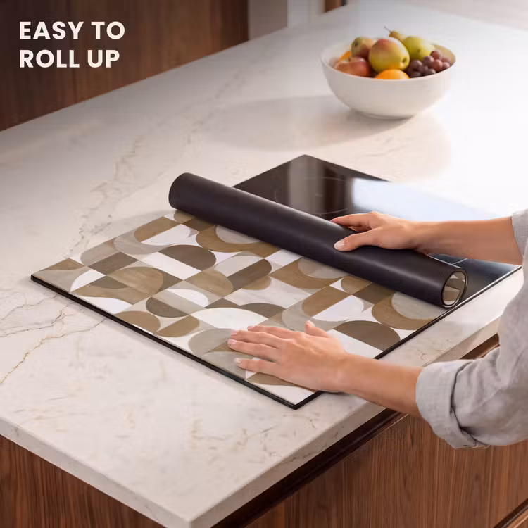 Induction hob protector - Abstract - Retro - Brown — 6