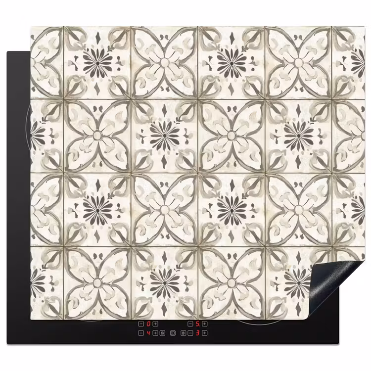 Induction hob protector - Antique - Tile - Beige — 1