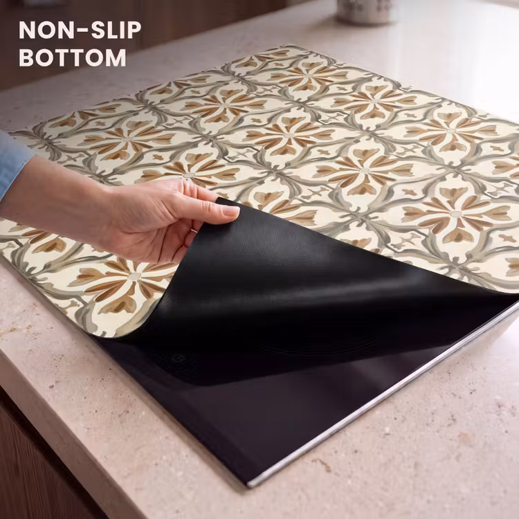 Induction hob protector - Decorative tile - Pattern - Brown — 5